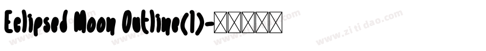 Eclipsed Moon Outline(1)字体转换